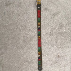 D&G Dolce & Gabbana Multi Color Belt